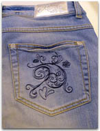jeans embroidery that I helped design